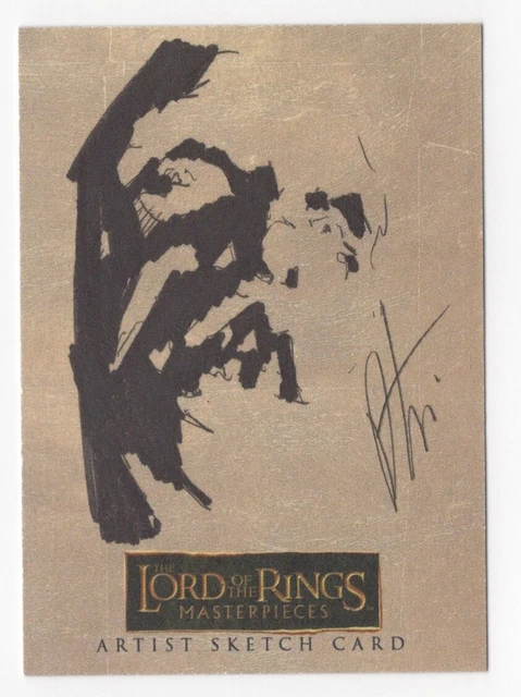 LOTR Lord of the Rings Masterpieces Topps Sketch Card Rob Robert Teranishi 1/1