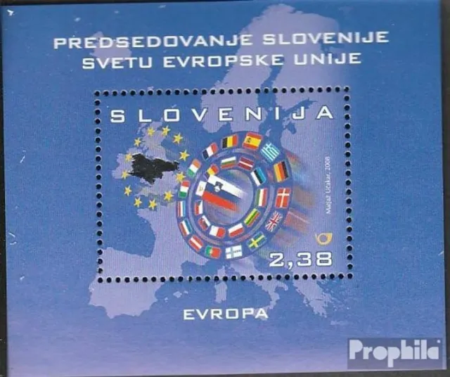 slovenia block36 mint never hinged mnh 2008 Chair slovenia in the European Union