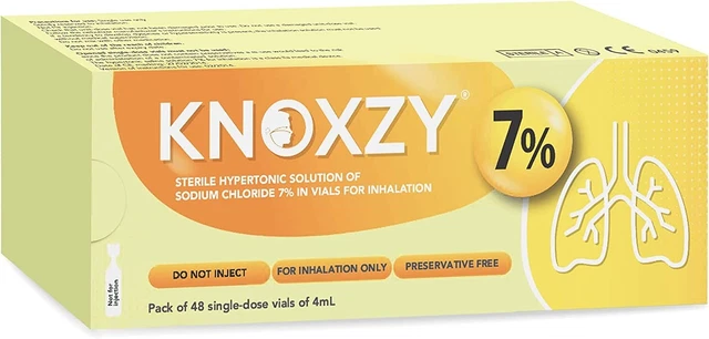 ISOTONIC 7% SODIUM Chloride NaCl Inhalation Saline Solution 48x4ml Unit