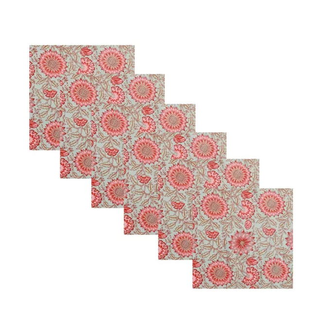 Set De 48 Serviette 50.8cmx50.8cm Vert Rose Couleur Tissu Coton Dîner