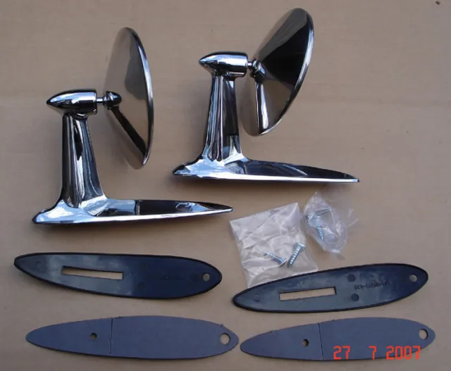 Chrome Wingard Mirrors Ford Escort MK1, RS2000, Mexico, AVO, Capri