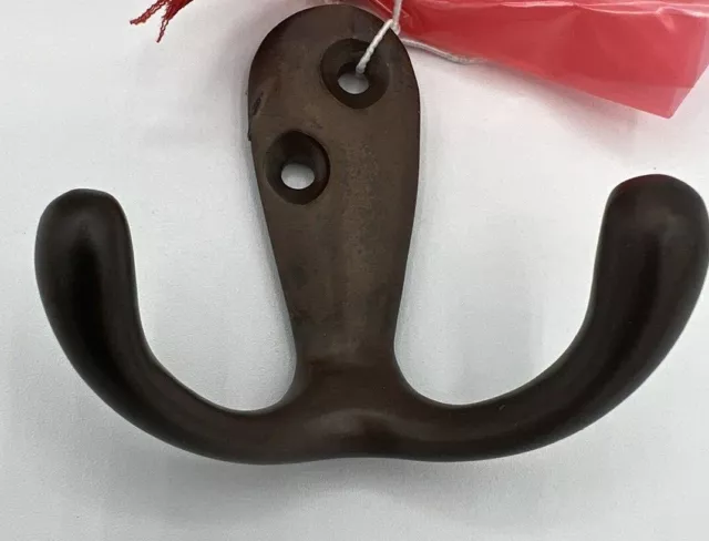 Rejuvenation Rustic Cast Iron Double Hook C0987 Industrial Brown Pottery Barn