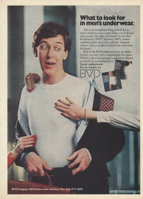 1979 BVD MEN'S Underwear Brief Shirt Fashion vintage PRINT AD 70's ...