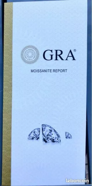 Diamant Moissanite Couleur D VVS1 Certificat GRA 3