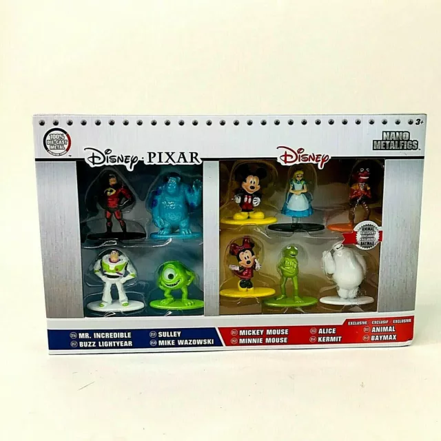 Disney Nano Metalfigs Die Cast Mini Figures 10 Pack Mickey Minnie Buzz Lightyear