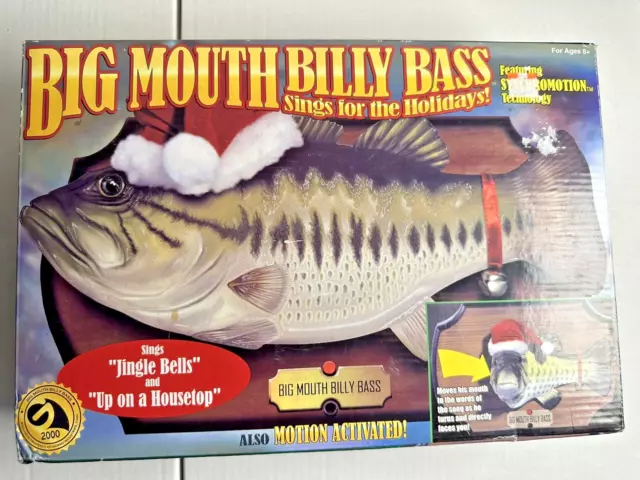 Big Mouth Billy Bass '1999 - Sings for The Holidays - Motion Activated - NIB