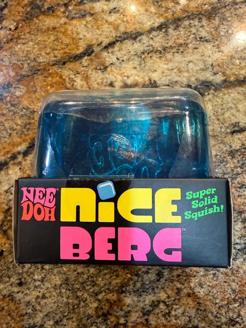 SCHYLLING NEEDOH NICE Berg Blue Giant Nee Doh Solid Squish Cube Ice ...