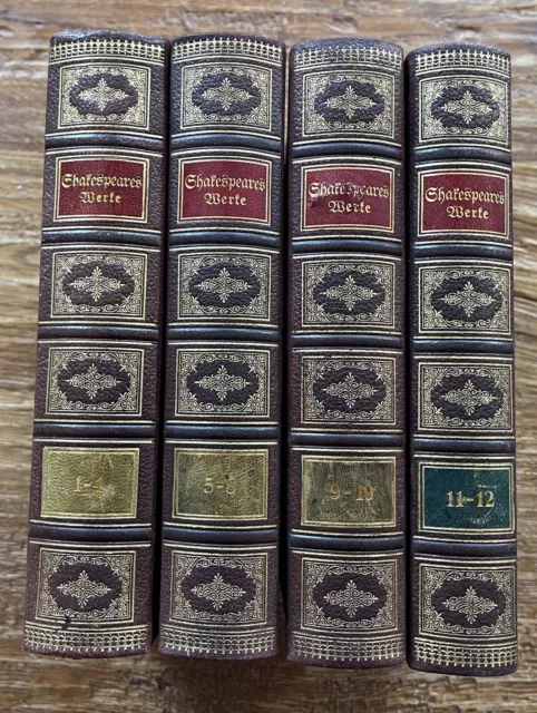 Shakespeares sämtliche dramatische Werke, komplett 12 Bände in 4 Büchern