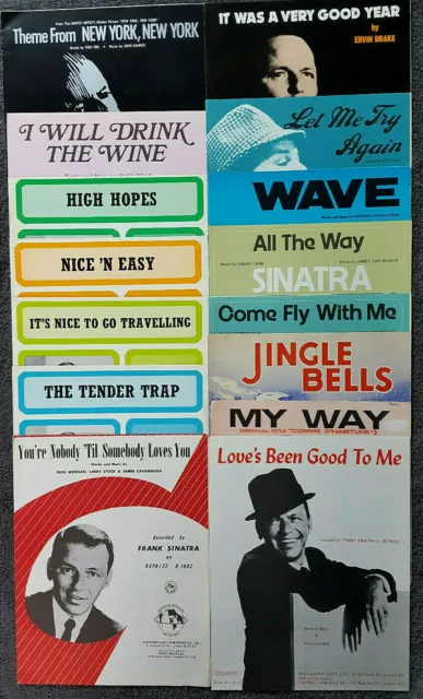 Frank sinatra single song vintage sheet music scores  (some rare ones look)