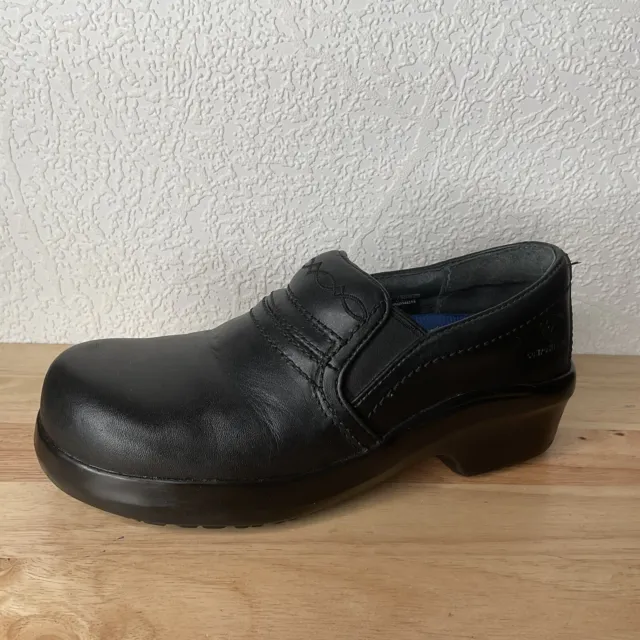 ARIAT WORK SHOES Womens 7,5 B Black Slip On Composite Toe Loafer Clog ...