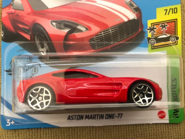Hot Wheels 1:64 Scale Aston Martin One-77 Diecast Car - Red, #229/250 Exotics Series