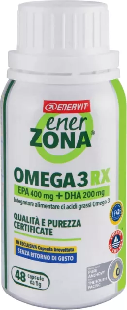 ENERVIT Enerzona Omega 3 RX 85 Capsule da 1 grammo no Ritorno di Gusto Epa Dha