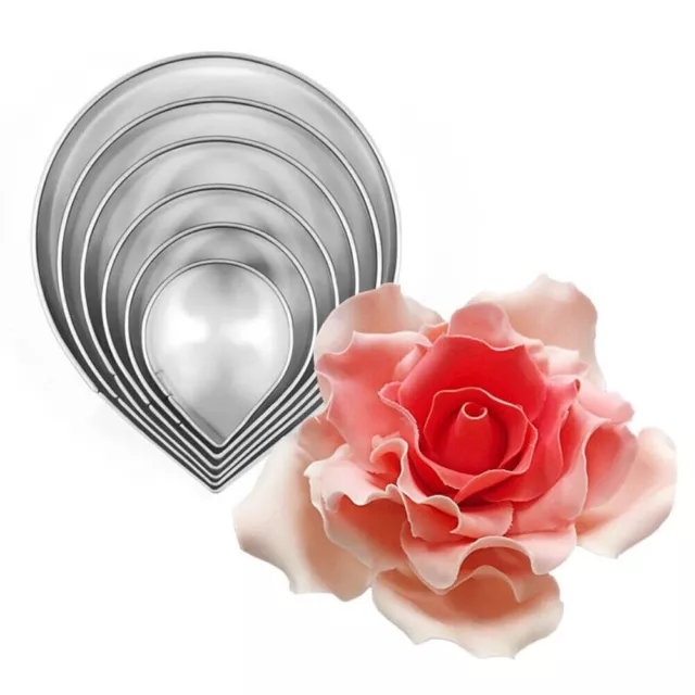 Non Toxic Stainless Steel Rose Cutter for Fondant Flower and Cookie Decoration