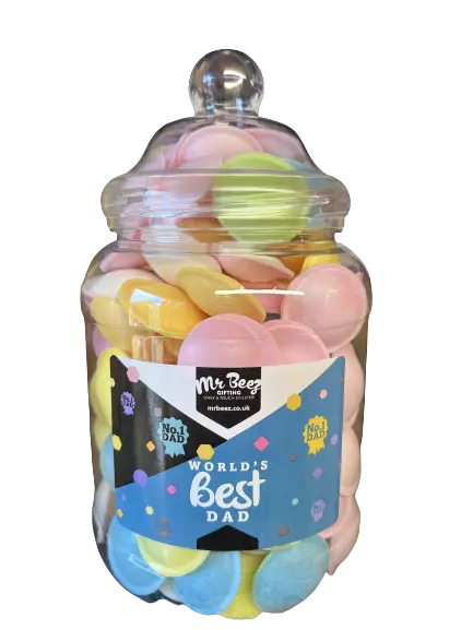 Dischi volanti papà miglior regalo del mondo 200gm barattolo novità vasca dolce festa del papà