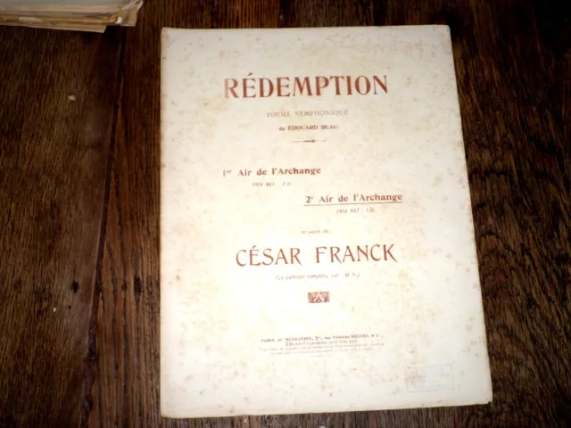 2ème air de l'Archange de Rédemption poème symphon. Ed. Blau 1907 César Franck