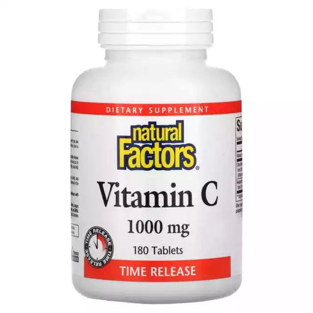 Vitamin C 1000mg Zeitfreisetzung durch natürliche Faktoren - 180 Tabletten