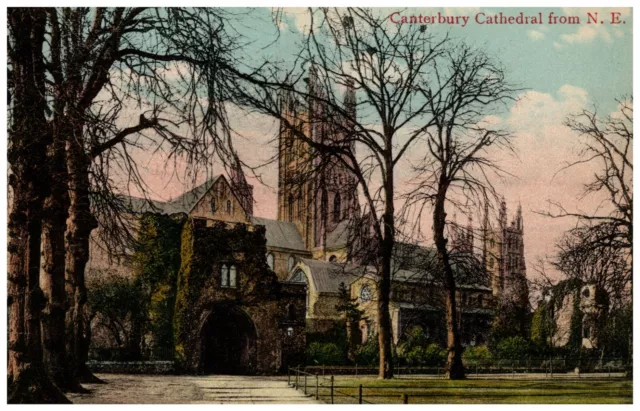 Canterbury Kent England Canterbury Cathedral From NE Vintage Postcard