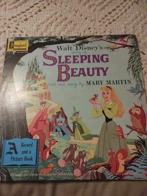 Vtg Walt Disneys Story of Sleeping Beauty Copyright 1958 record and book used