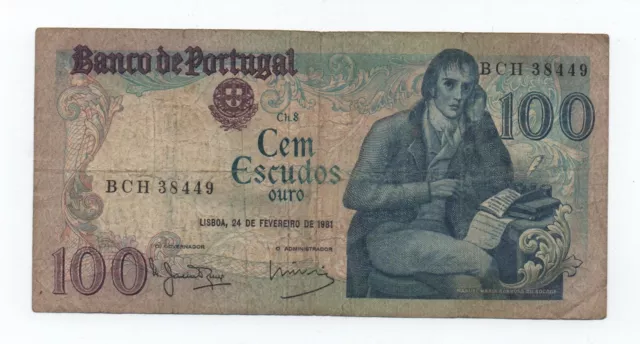 Portugal 100 Escudos 1981 Pick 178B Look Scans