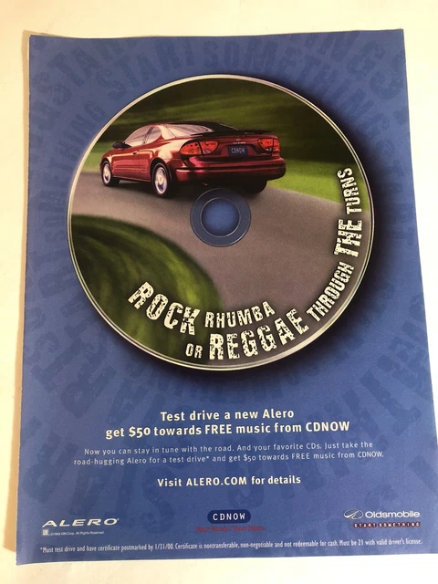 Oldsmobile Alero Print Ad  Advertisement Vintage 1999 PA3