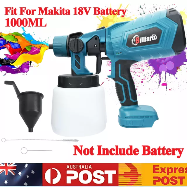 Cordless High Pressure Airless Spray Gun Paint Sprayer For Makita 18V Battery AU