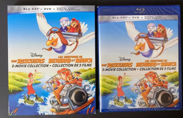 The Rescuers 2-Movie Collection (Blu-ray/DVD/Digital,2022) DMC Brand New Sealed