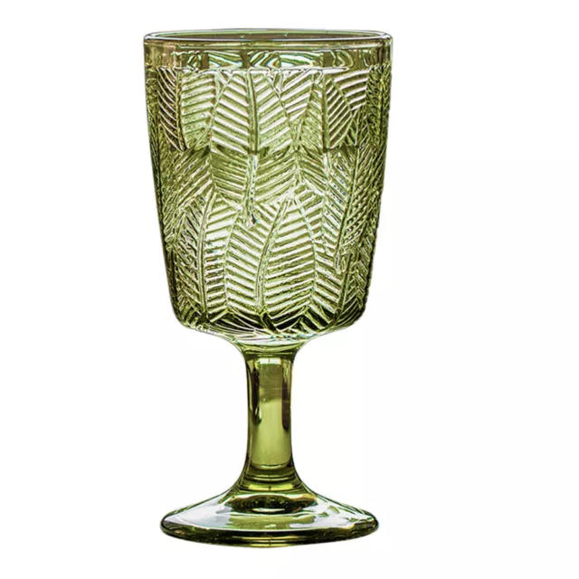 Wine Glass Colorful Glasses Flute Embossed Drinking Delicate