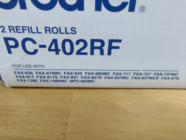 Brother Genuine Fax Refill Rolls 2 Pack New And Sealed Rolls PC-402RF 3