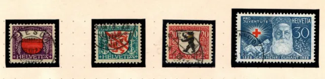 Schweiz Briefmarken Satz Mi. 229-232 Pro Juventute 1928 gestempelt (CH132)
