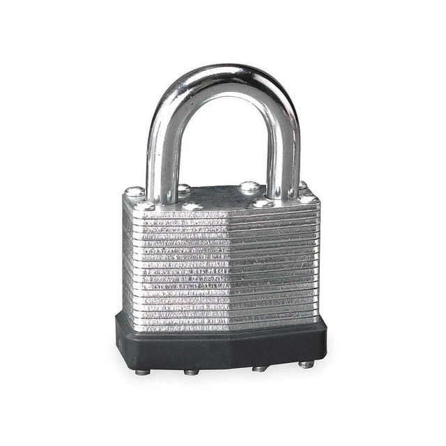 GRAINGER APPROVED 1XRT5 Keyed Padlock, 3/4 in,Rectangle,Silver