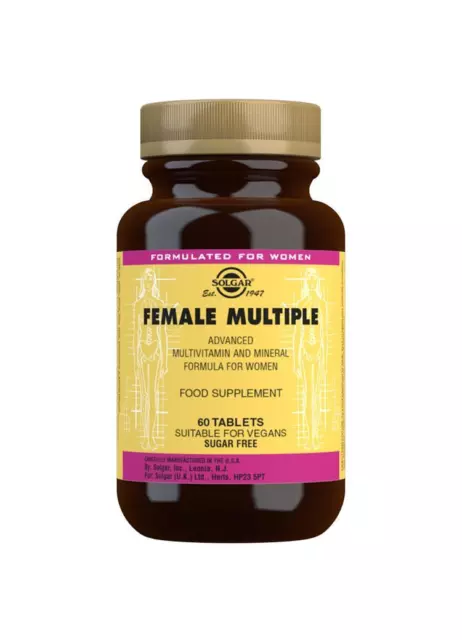 Solgar Femelle Multiple 60 Comprimés, Femmes Multivitamine & Minéraux