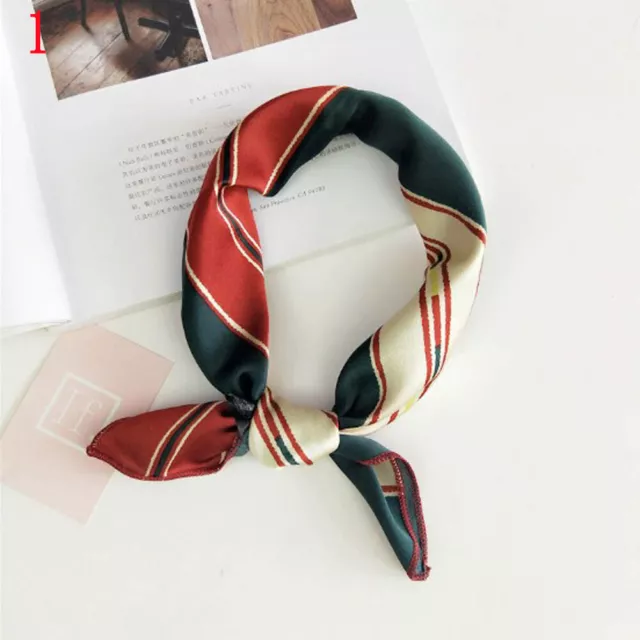 Womens Square Satin Scarf Silk Feel Head Neck Wrap Multi-Color Scarves Shawl