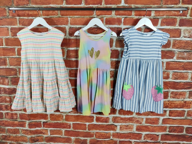 Girls Bundle Age 6-7 Years M&S H&M Sleeveless Summer Dress Set Partywear 122Cm