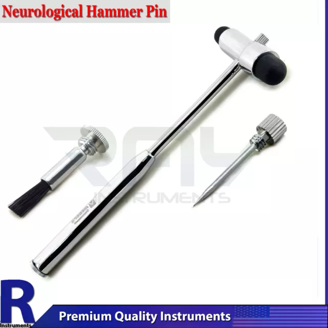 Buck Reflex Hammer Neurological Instruments Diagnostic Medical with Brush Pin