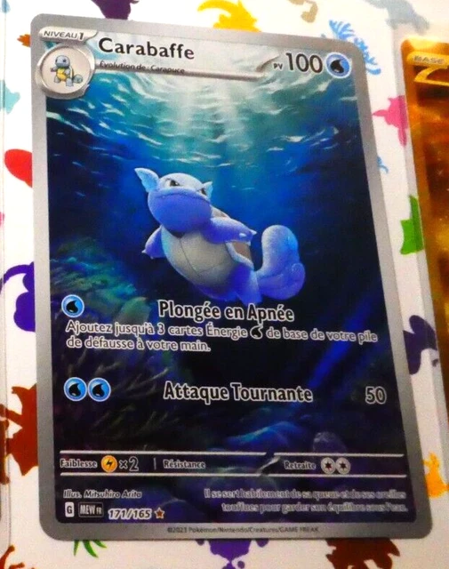 Pokemon 151 Card Secrete Rare Holo Carte Fr Carabaffe 171/165 MEW FR Mint