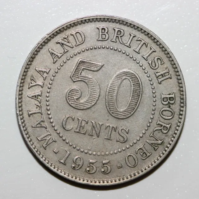 Malaya & British Borneo 50 cent 1955 H (JF/97)