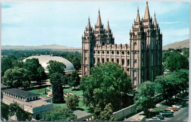 Salt Lake City Utah Temple Square Mormon Faith Religion USA UT Vintage Postcard