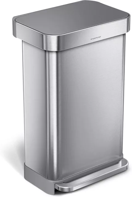 45 Liter / 12 Gallon Liter Rectangular Hands-Free Kitchen Step Trash Can