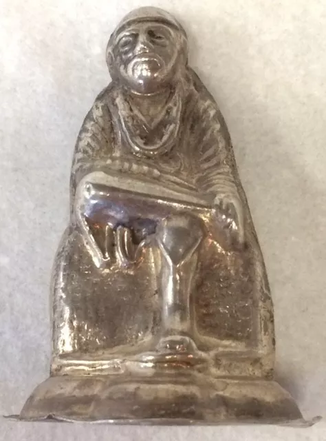 Asian/Chinese Silver Miniature Figure of a Seated Man - Sterling? 950?