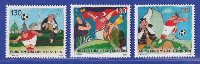 Liechtenstein 2008 Fußball-EM Österreich und Schweiz Mi.-Nr. 1479-81 **