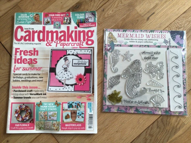 🌸 CARDMAKING & PAPERCRAFT MAGAZINE 🌸 ISSUE 171 with FREE MERMAID STAMP ...