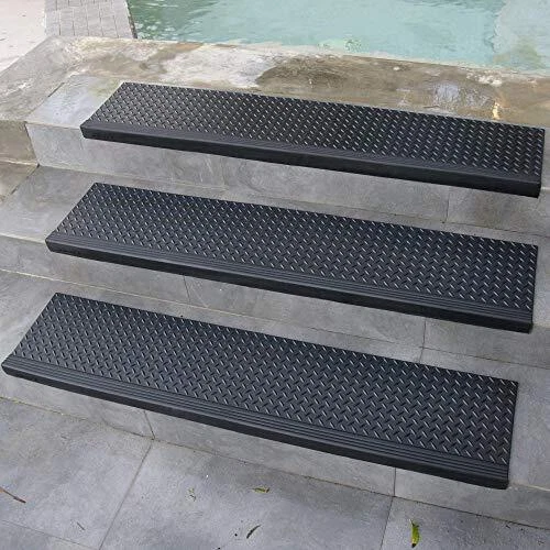 10-104-014-6pk Diamond-Plate 10" x 36"-6 Pack Commercial Step Mats, Black