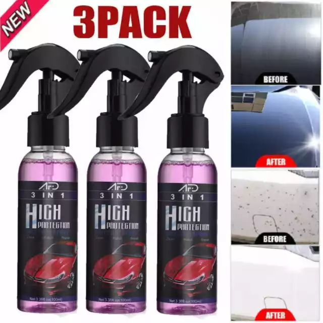 2x Car Nano Ceramic Coating Polishing Spray Wax For Auto Agent