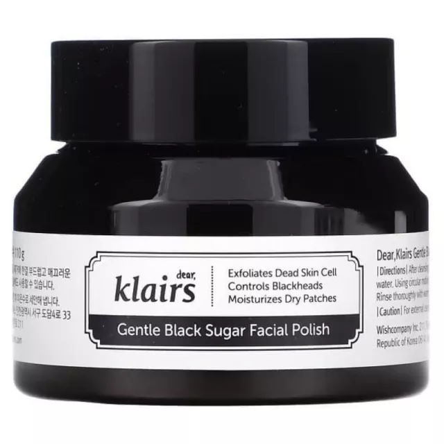 Dear Klairs sanfte schwarze Zucker-Gesichtspolitur 110g, koreanische Kosmetik, Kbeauty