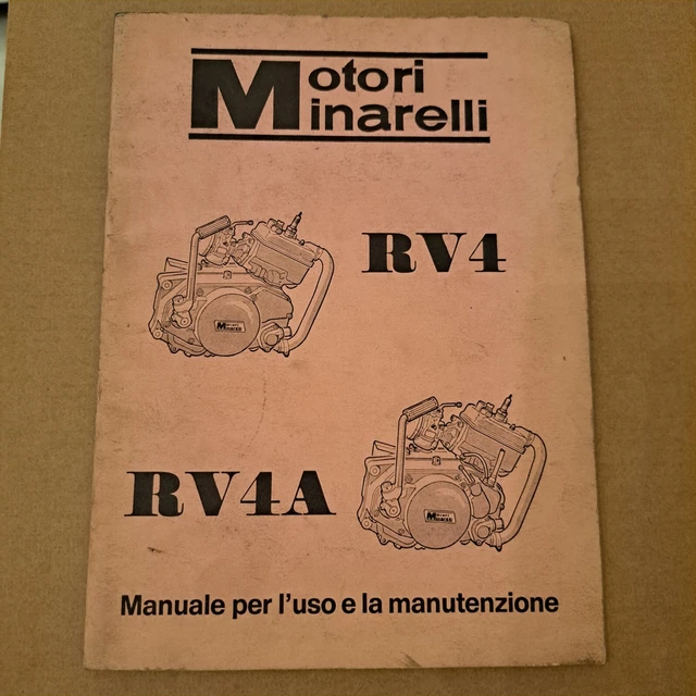 Libretto MANUALE USO E MANUTENZIONE MOTORE MINARELLI RV4 RV4A