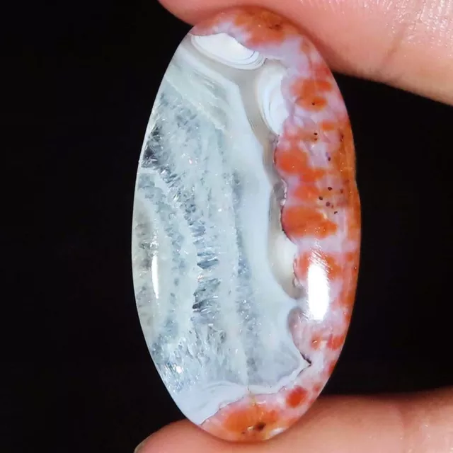 48.75 CTs Natural Moroccan AGATE Oval Cabochon Loose Gemstone 22x41x5 mm eb_390