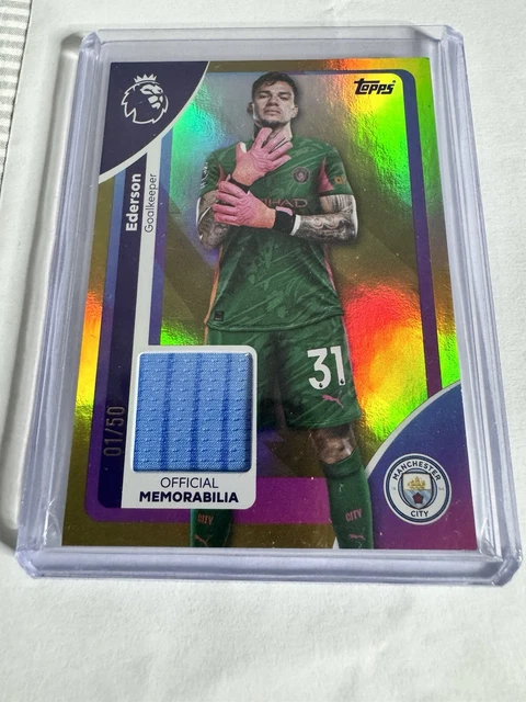 EDERSON MATCH WORN Relic Patch 1/50 Topps 2026 Manchester City £18.56 ...