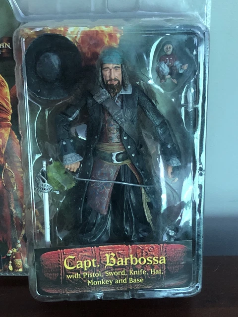 Pirates Of Caribbean Capt. Barbossa & Monkey Action Figure NECA Series 3 RARE