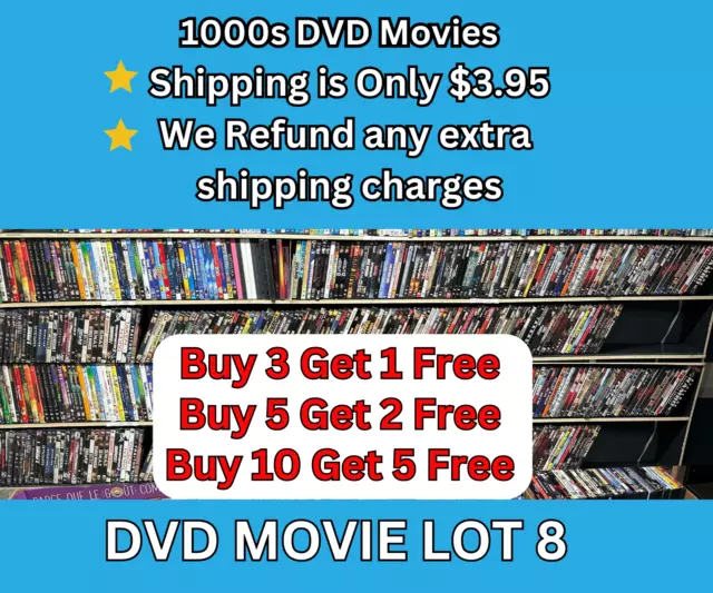 DVD Movies Pick & Choose Lot (8) $2.99 Combined Shipping (FREE DVDS W/PURCHASE)