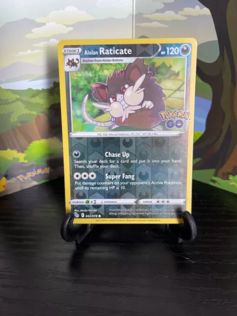 Alolan Raticate 042/078 - Pokemon Go - Common - Reverse Holo - Pokemon Card - LP